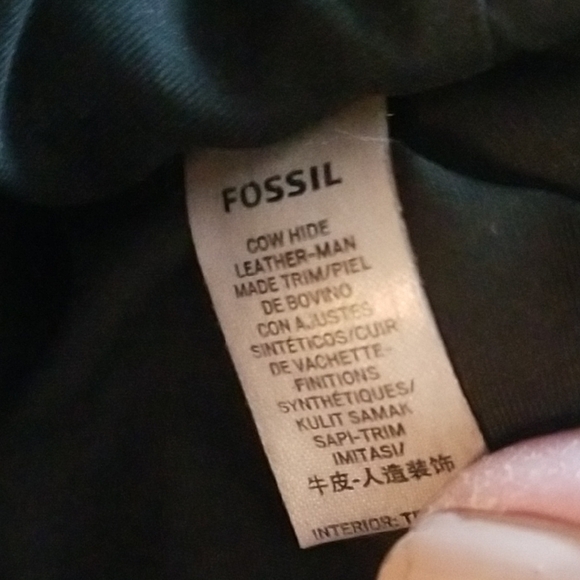 Fossil Black Leather Tote Bag With ๐ - Picture 12 of 13